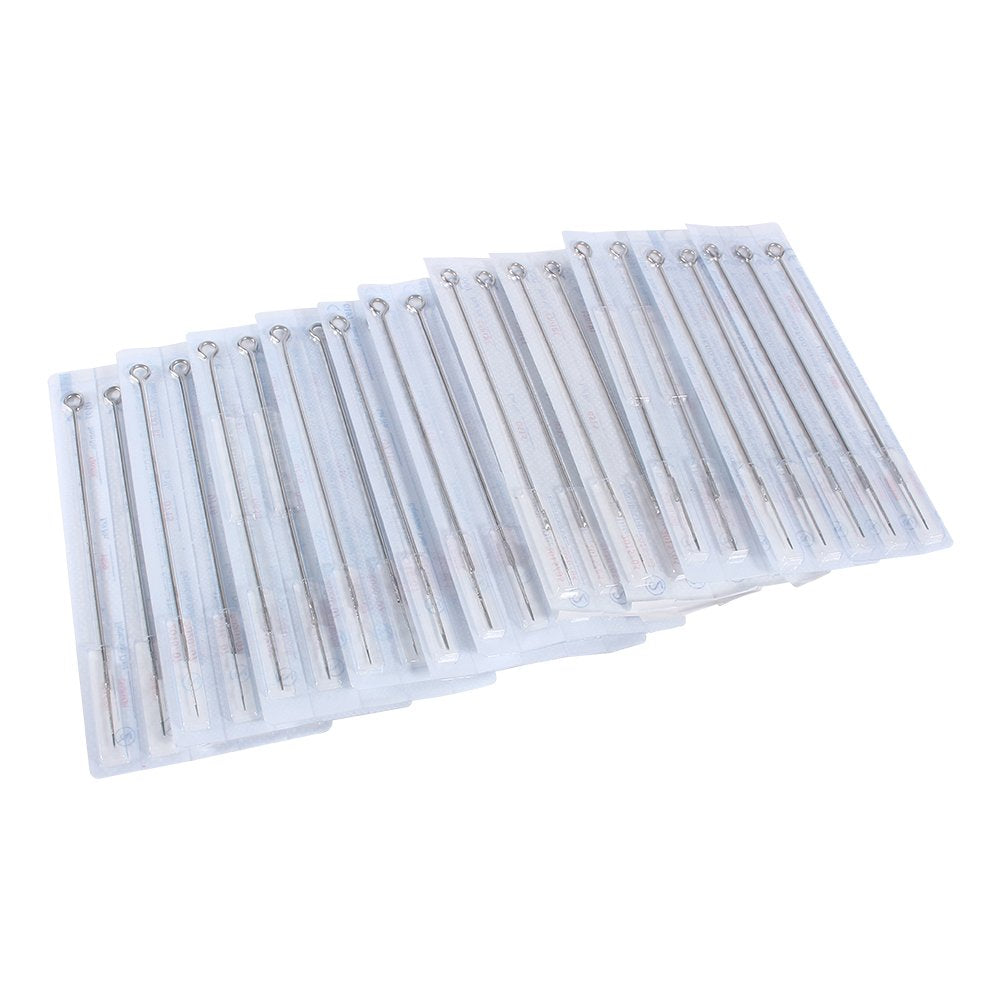 50Pcs Disposable Professional Stainless Steel Tattoo Tip Set Round Liner Tattoo Needles(1RL/3RL/5RL/7RL/9RL)