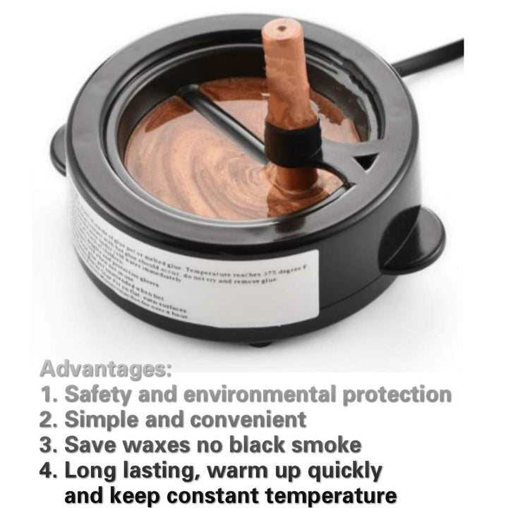 Sealing Wax Melting Furnace, Wax Seal Warmer Wax, Melting Furnace Tool for Melting Wax Seal Sticks, Sealing Wax Beads (Electric Wax Melting Furnace - Mini Glue pot)