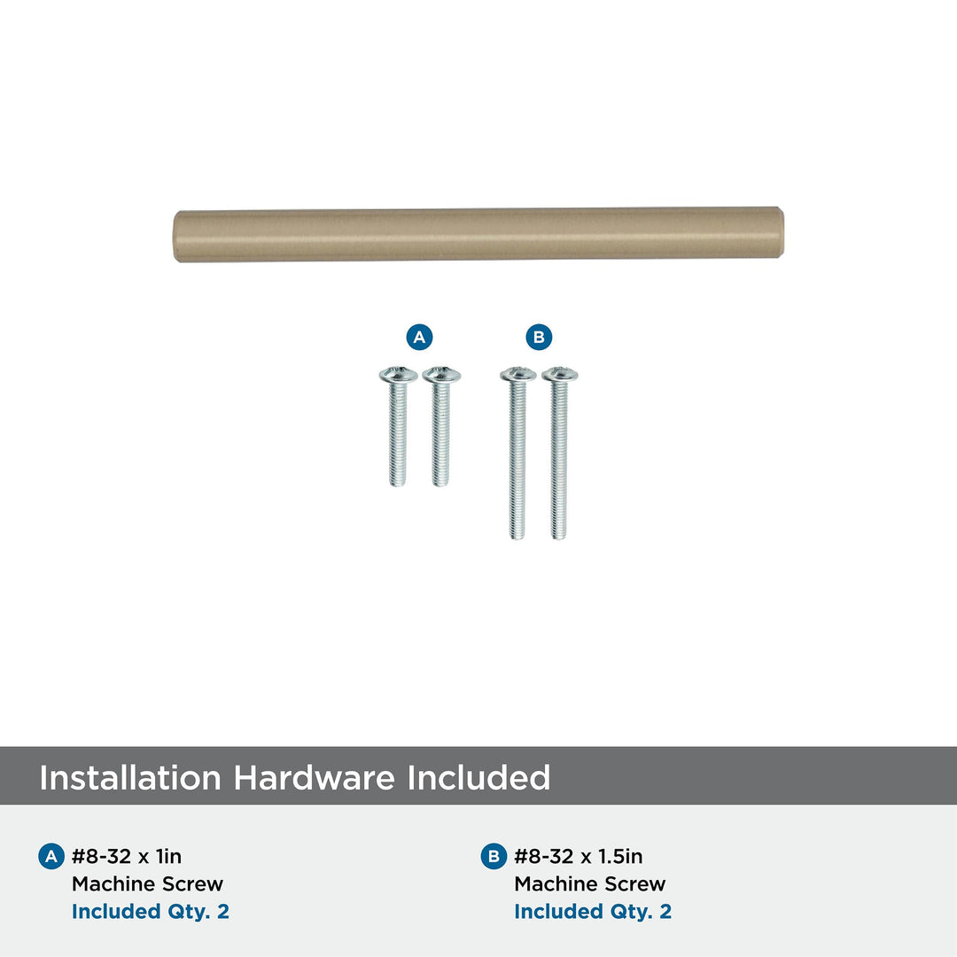 | Cabinet Pull | Golden Champagne | 3 inch (76 mm) Center to Center | Bar Pulls | 1 Pack | Drawer Pull | Drawer Handle | Cabinet Hardware