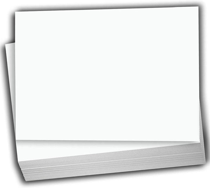Bright White Cardstock Cards: 100-Pack 5 1/2 x 8 1/2 (Half Sheet Size) Printable Blank Cards Set| 80lb Cover| Make Your Own Invitation/Greeting Cards (100 Pack) Bright