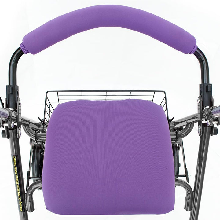 Playful Purple Universal Rollator Walker Seat and Backrest Covers (Purple)