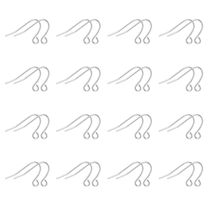 200 PCS Silver Earing Hooks Silver Plated Hypoallergenic Ear Wires for DIY Jewelry Findings Jewelry Making Kit