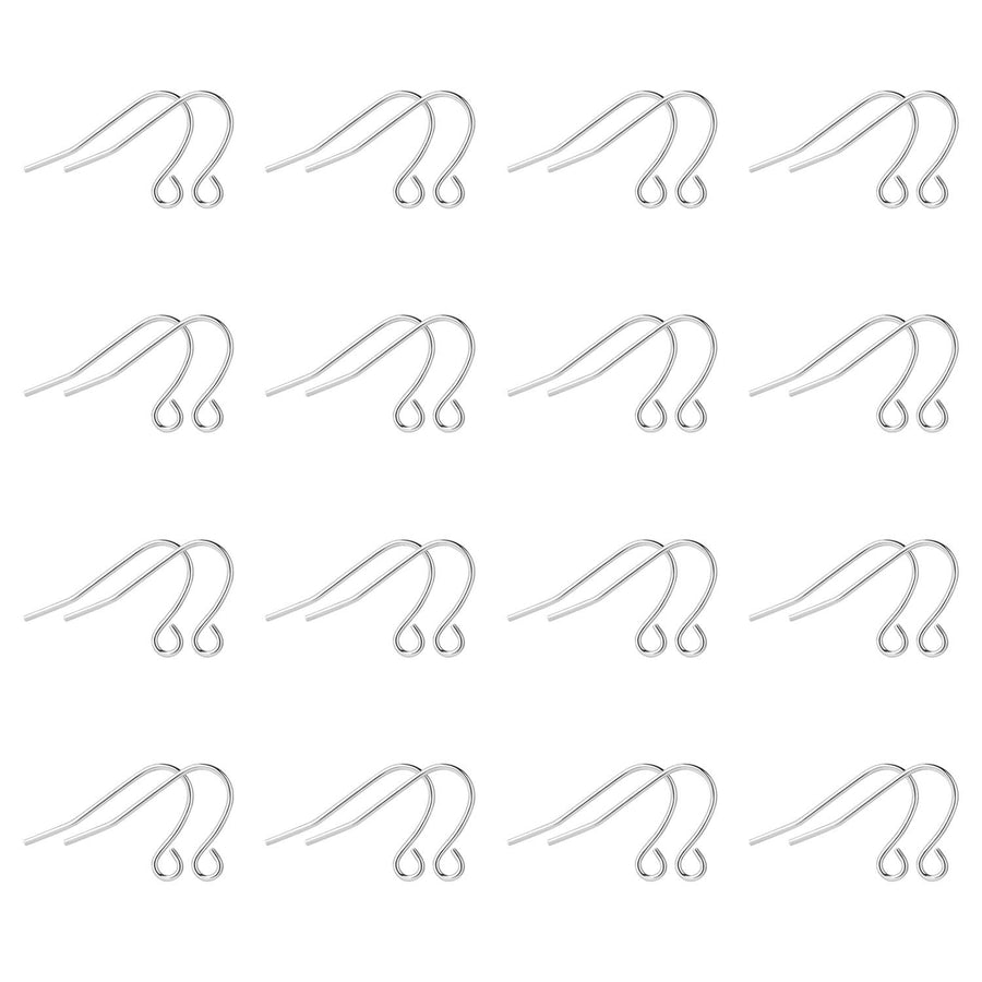 200 PCS Silver Earing Hooks Silver Plated Hypoallergenic Ear Wires for DIY Jewelry Findings Jewelry Making Kit