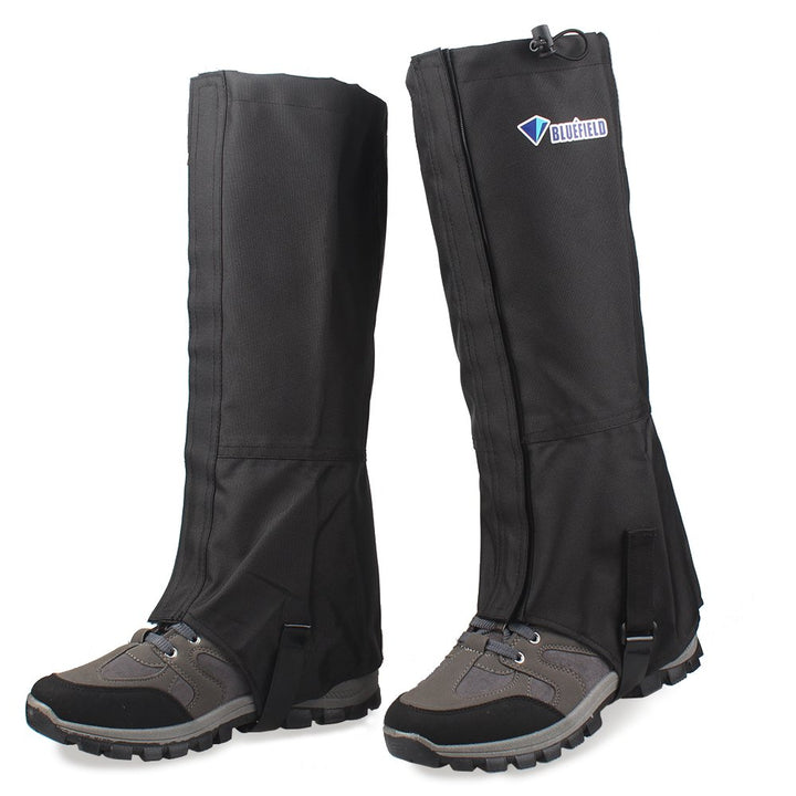 Leg Gaiters Hiking Snow Boot Gaiter Outdoor Waterproof Gaiters Shoes Cover Oxford Fabric (Gray, Large)