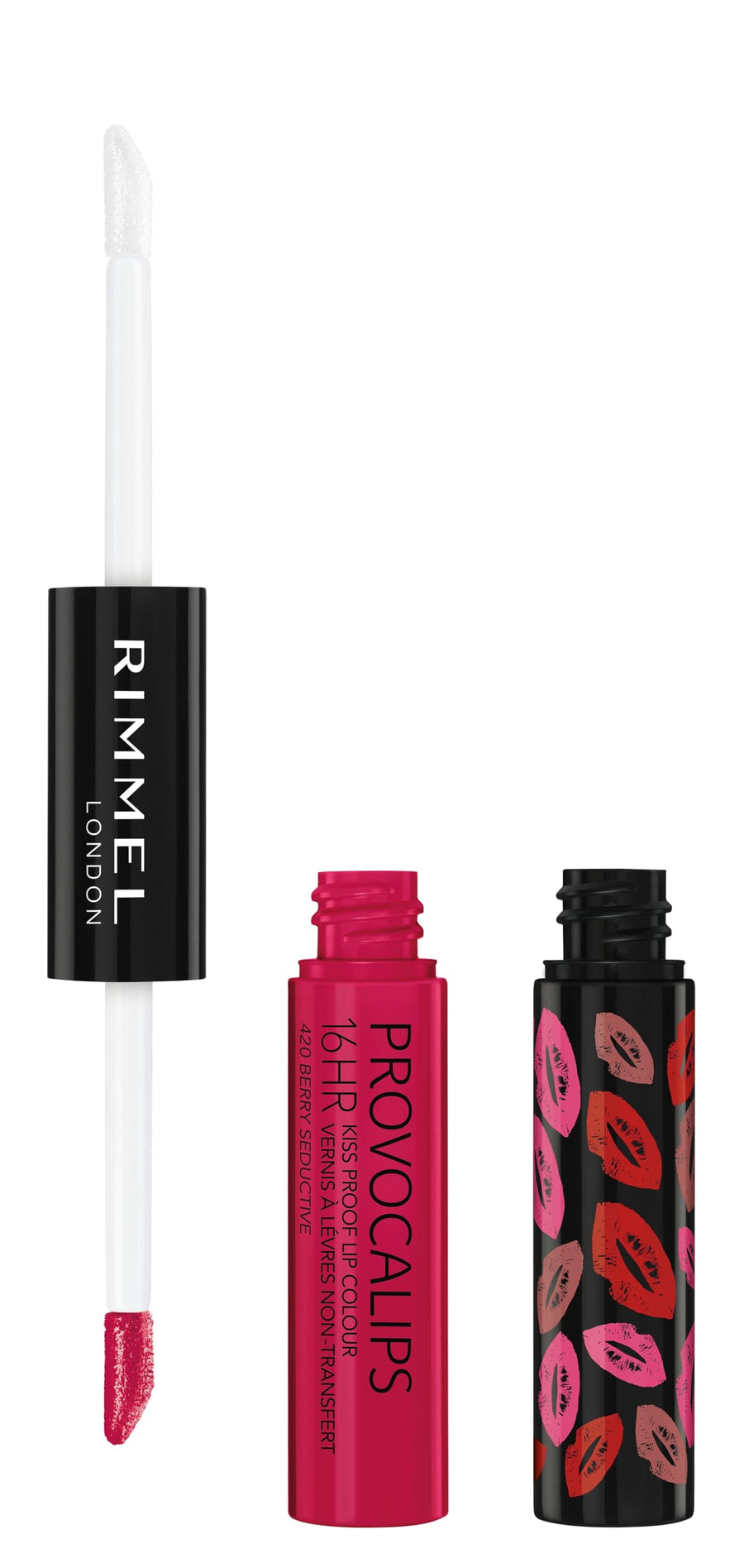 London Provocalips 16hr Kiss-Proof Lip Color - Two-Step Liquid Lipstick to Lock in Color and Shine - 420 Berry Seductive, .14 fl.oz.