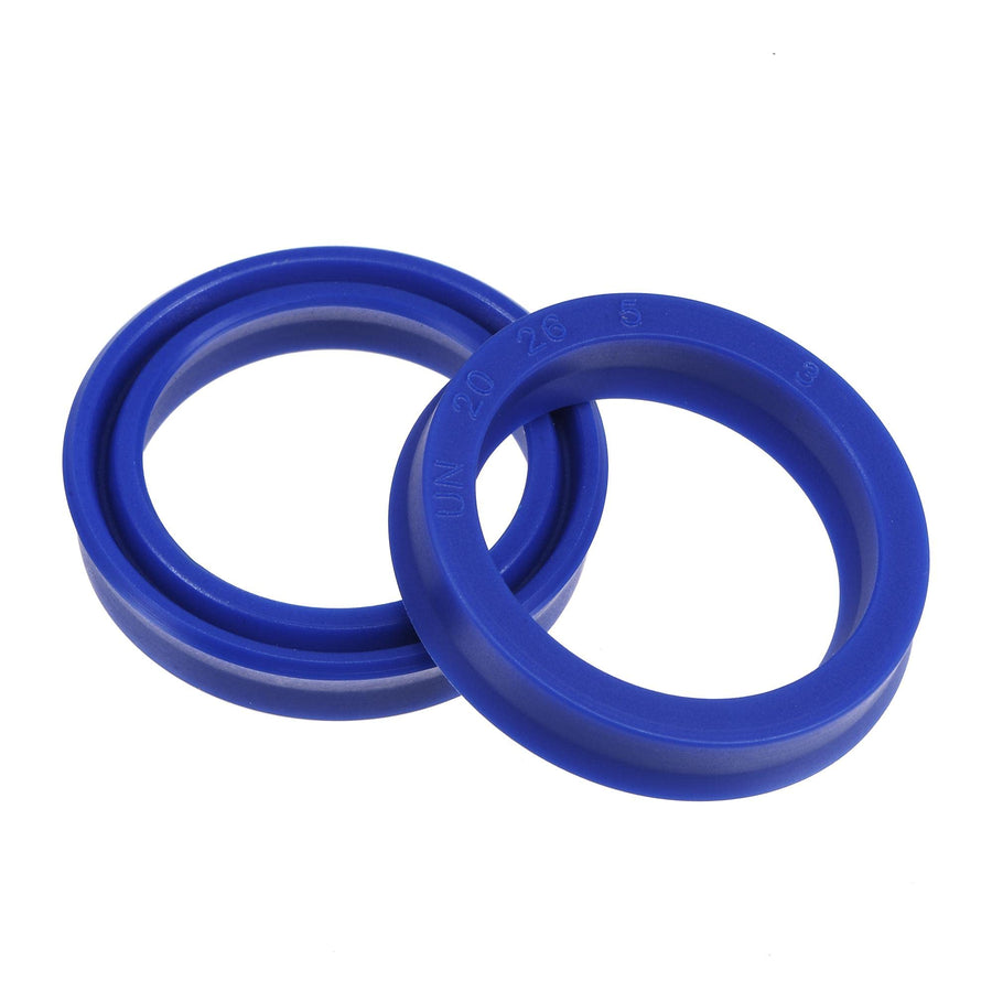 UN Radial Shaft Seal 20mm ID x 26mm OD x 5mm Width PU Oil Seal, Blue Pack of 2