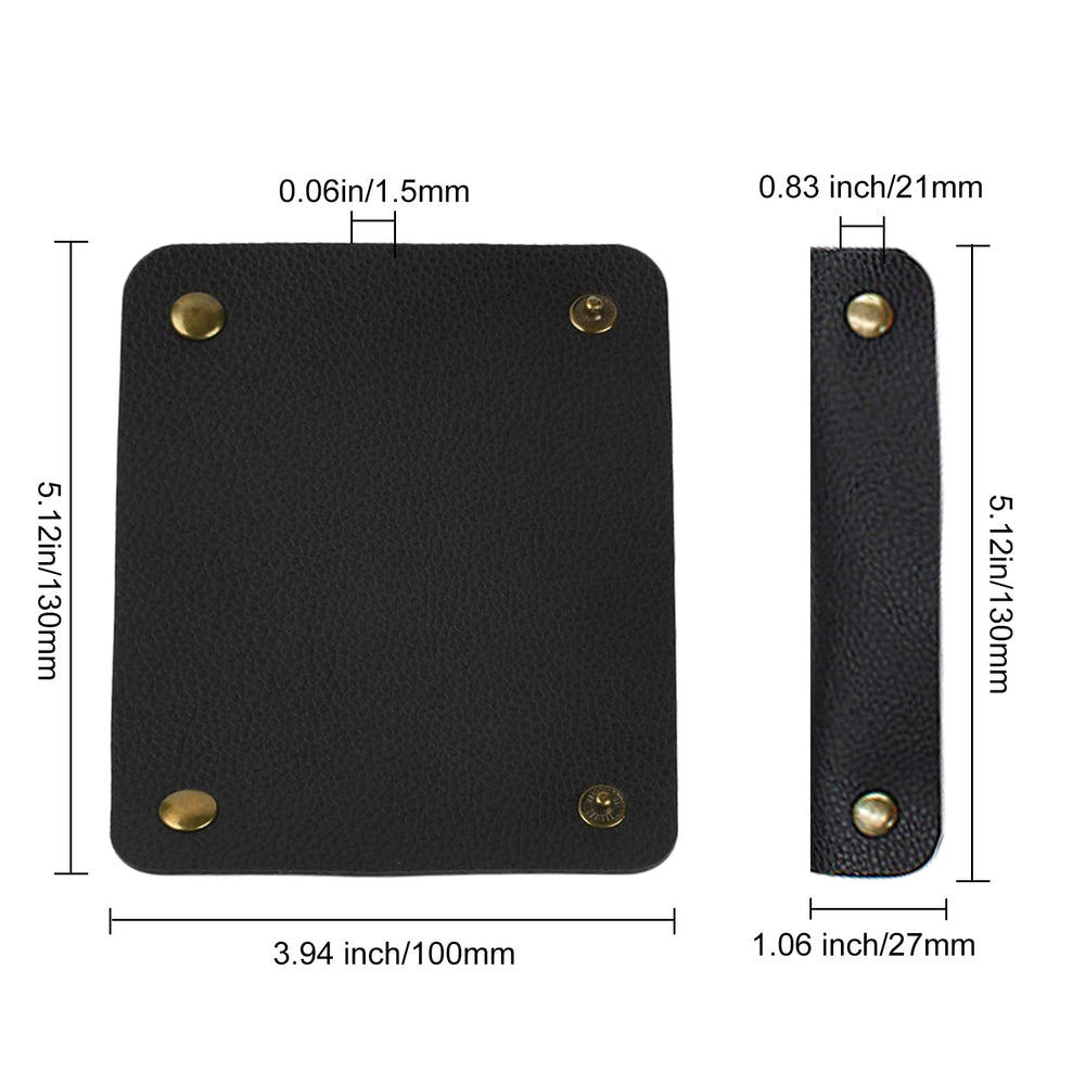 2PCS Purse Handle Cover Wraps Black Wallet Leather Handle Protector Strap Covers for Handbags Craft Strap Making Supplies