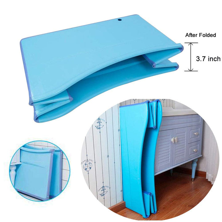 Large Foldable Bath Tub Bathtub for Toddler Children Twins Petite Adult Blue