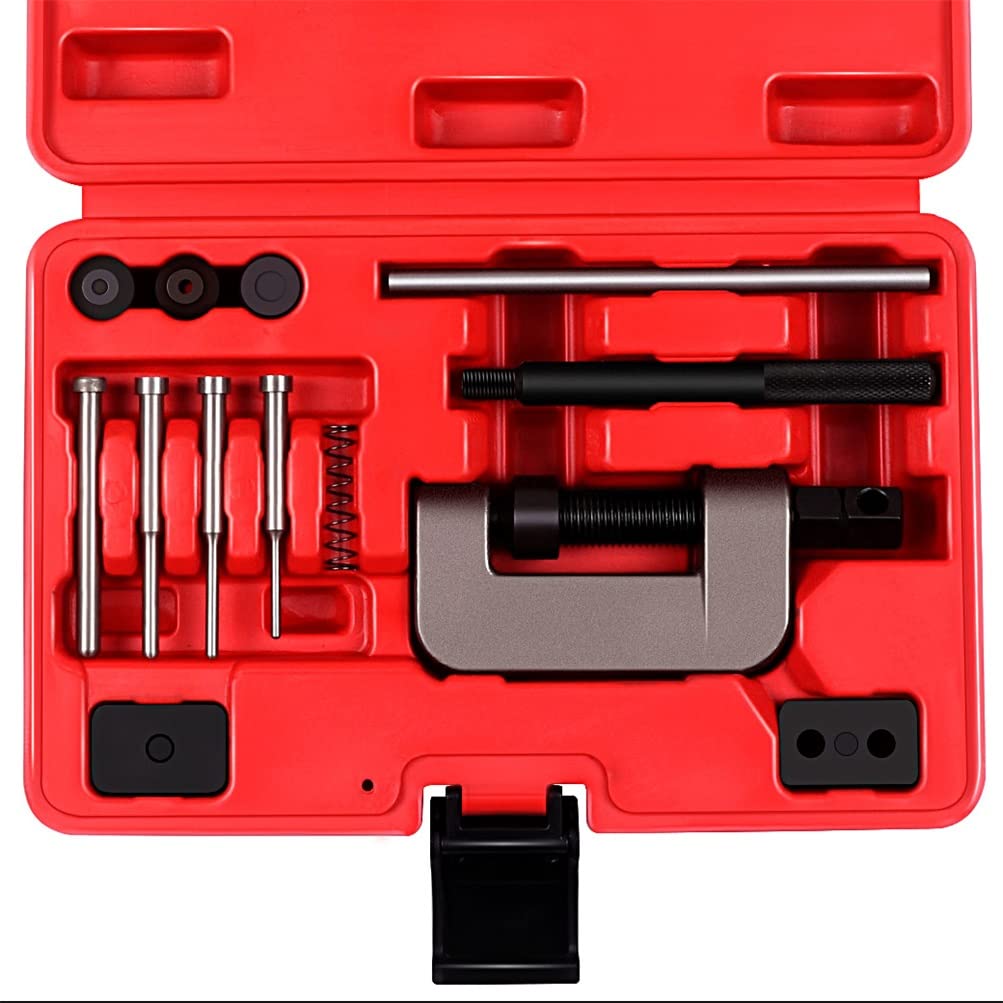 13pcs Drive Chain Cutter Breaker Riveting Rivet Tool Kit with Chain Pins Rivet Pin Spring Fit ATV Bike Motorcycle