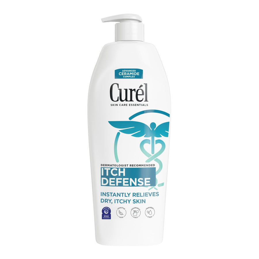 Itch Defense Calming Body Lotion for Dry Itchy Skin, Moisturizer with Advanced Ceramide Complex, Pro-Vitamin B5, Shea Butter, 13 oz (Packaging may vary)
