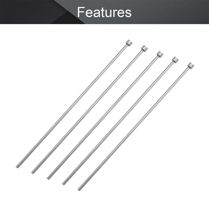 2.7 mm Dia Round Tip Steel Straight Ejector Pin Punch 150mm Long Silver Gray 10pcs