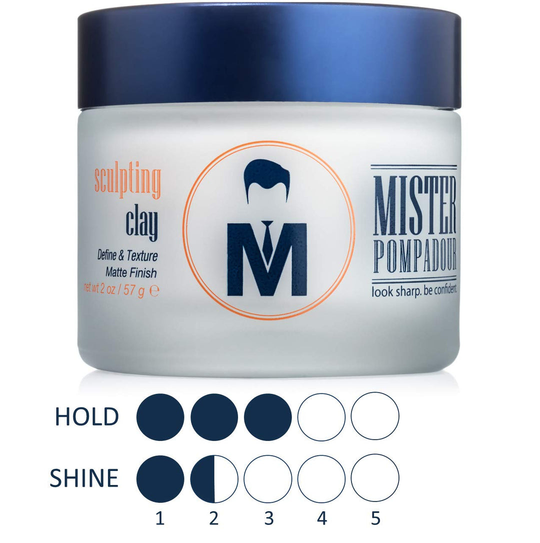 Sculpting Clay | Clay Pomade for Men and Women | Matte Finish | Volume & Hold for Straight, Thick, Curly, or Fine Hair | Natural Ingredients | Better Than Hair Gel | 2 oz