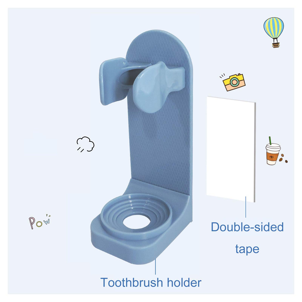 Electric Toothbrush Holder Wall Mounted, Self Adhesive Toothbrush Storage Organizer, No Slip Tooth Brush Body Base Stander for Bathroom (2)