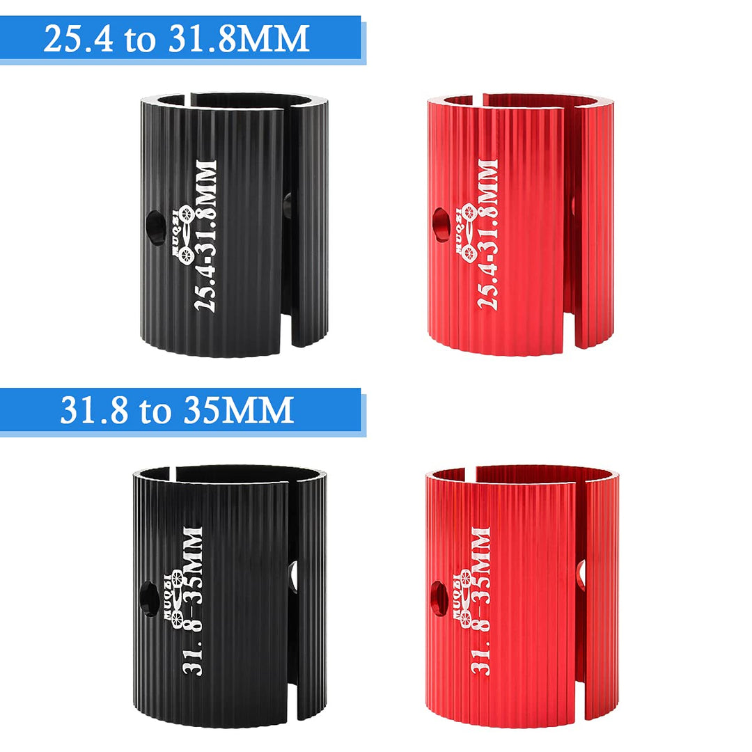 Bike Handlebar Shim, Aluminum Alloy Bicycle Handle Bar Spacer Sheet clamp 25.4 to 31.8mm Conversion Shims Adapter for MTB Cycling, Black