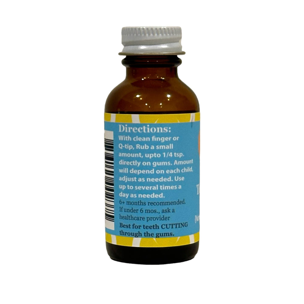 Teething Oil Rub - Baby Teething Relief - Vegan, All Natural & Organic Teething Aid with Chamomile & Clove - Gentle, Safe & Effective - 1 oz Glass Bottle - Plastic Free