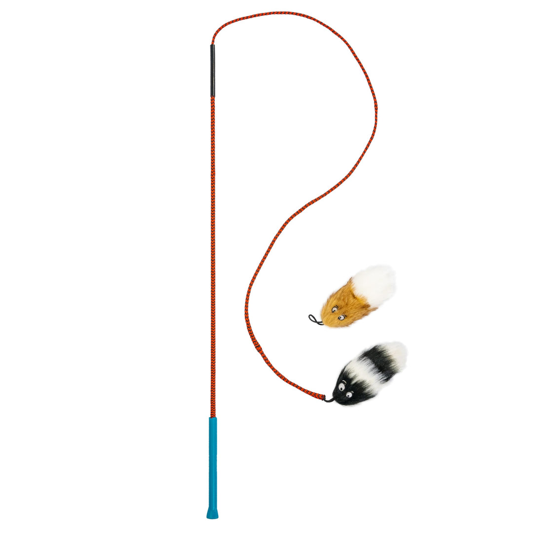 Tail Teaser Durable Dog Wand with Soft Plush Toys