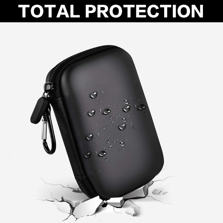 Case Compatible with Samsung T7/ T7 Touch Portable SSD 1TB 2TB 500GB USB 3.2 External Solid State Drive, Travel Carrying Storage Organizer Fits for USB Cables and More Accessories (Black)