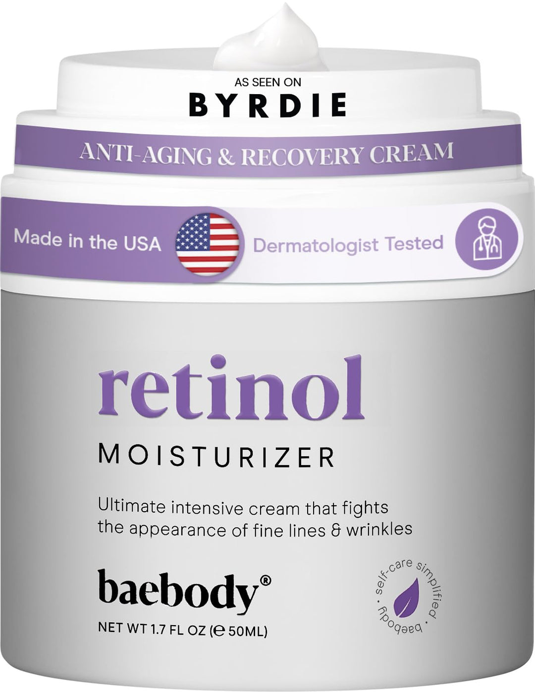 Made in USA Retinol Cream for Face - Anti Aging Face Cream - Day & Night Anti Wrinkle Cream for Women & Men, Jojoba Oil and Vitamin E, 1.7 Oz - Beauty Gifts for Women
