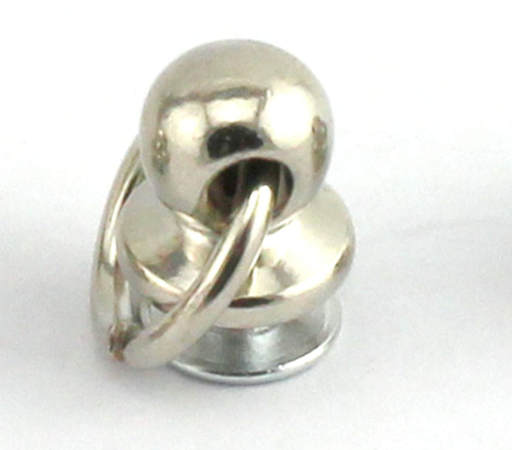 30pcs 8x6mm Screwback Round Head Rivet with Pull Ring 3 Color Assrted Kit Metal Handmade DIY Accessory Nail Heads Stud Leather Craft Screw Rivets (Silver, Black, Gold)