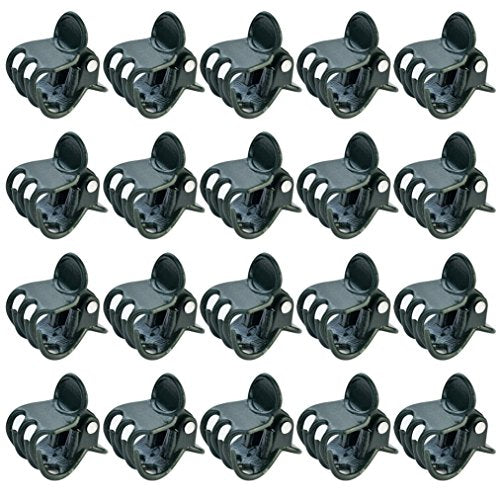 100 pcs Plant Clips, Orchid Clips Plant Orchid Support Clips Flower and Vine Clips for Supporting Stems Vines Grow Upright Dark Green