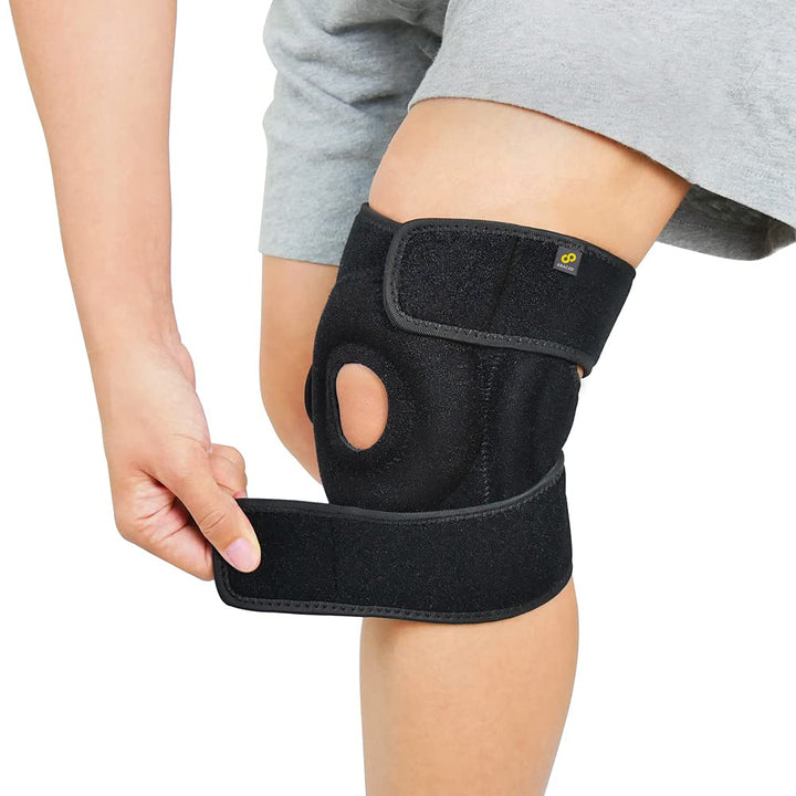 Knee Stabilizer Support Brace, Open-Patella Support - Joint Pain Relief for Sprains, Arthritis, MCL, LCL, Sports Injury & Recovery, KP30