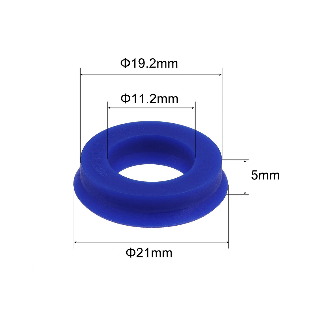 UHS Radial Shaft Seal 11.2mm ID x 19.2mm OD x 5mm Width PU Oil Seal, Blue Pack of 5