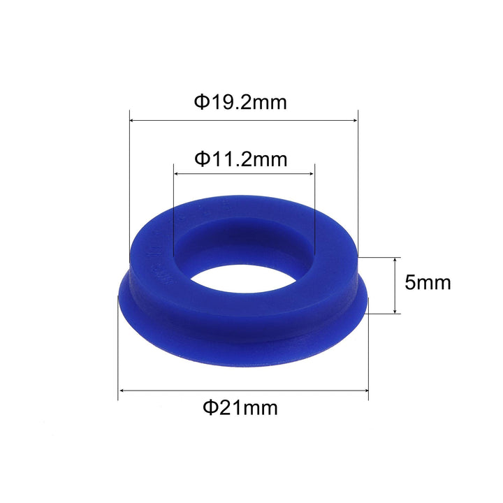 UHS Radial Shaft Seal 11.2mm ID x 19.2mm OD x 5mm Width PU Oil Seal, Blue Pack of 5