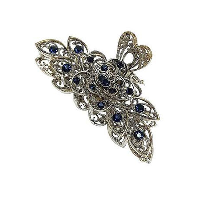 Women Fashion Retro Metal Alloy Rhinestone Large Size Fancy Hair Claw Jaw Clips Pins  for Thick Hair (A#)