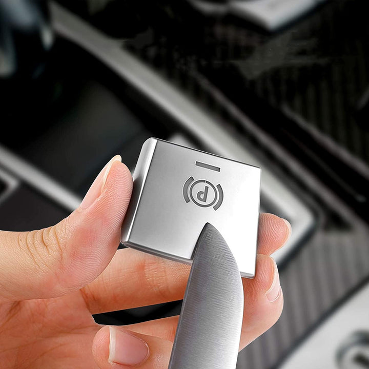 Parking Brake Button for BMW F10 F01 F15, E-brake Switch Chrome Stickers for 5 7 X5 Series