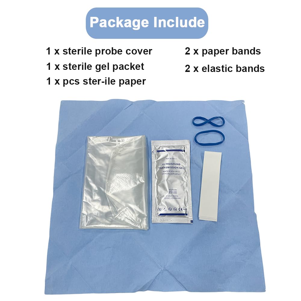 Ultrasound Probe Cover - Latex-Free Sterile Disposable Clear, 6 in x 48 in, Individual Packaging (10 Pcs/Package)