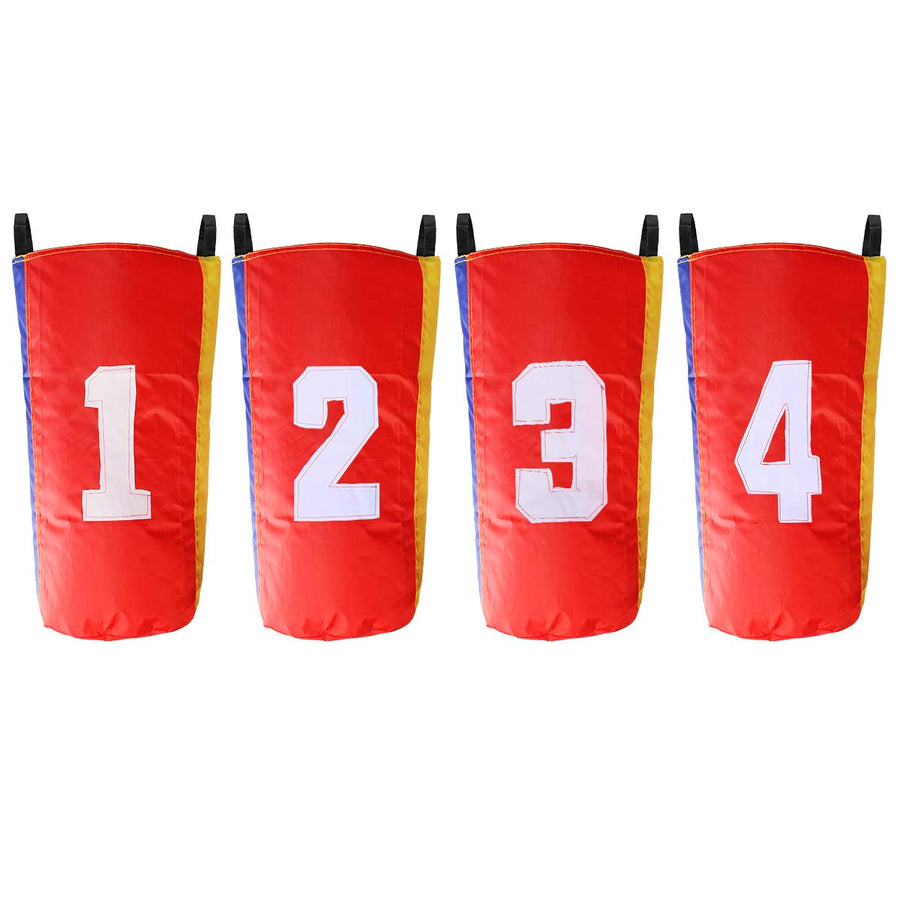 4 Pack Sack Race Bags 26.4 Hx12.6 W, Sack Race Bag Set for Kids with Figure Marked, Great for Outdoor Party Activities, Picnics, Birthday Parties, Family Reunions
