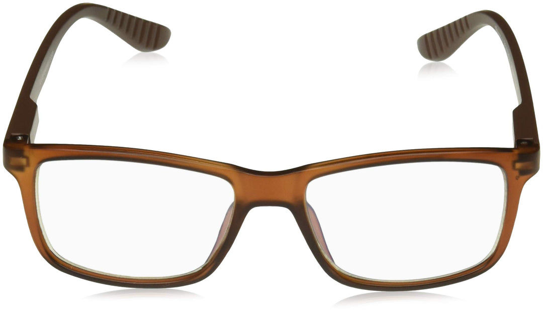 ICU Eyewear - Brown Rectangle Blue Light Eyeglass