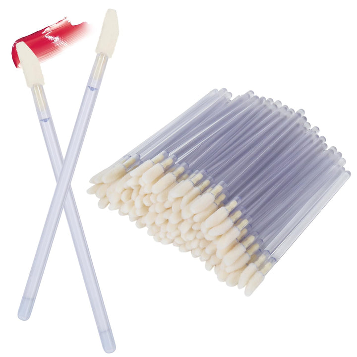 Disposable MakeUp Lip Brush Lipstick Gloss Wands Applicator Perfect Make Up Tool (100pcs clear)