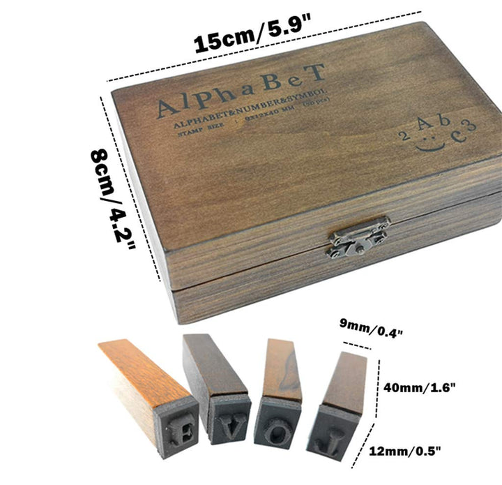 Alphabet Stamps Set,Vintage Wooden Rubber Letter Number and Symbol Diary Stamp Kit for Children DIY Scrapbooking Planner Card Making(70pcs)