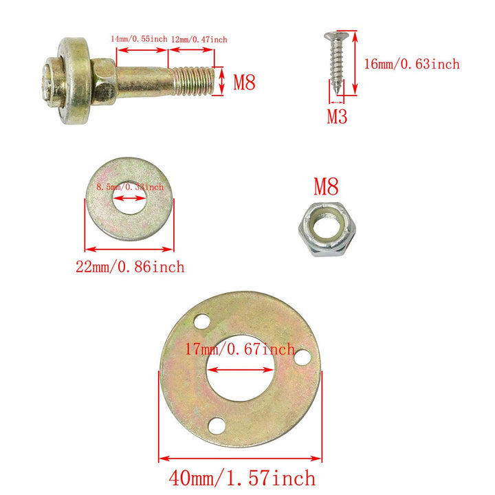 1 Set Rocking Chair Accessories Rocker Bearing Connecting Fittings Furniture Connecting Fitting Screw kit with 6 Screws