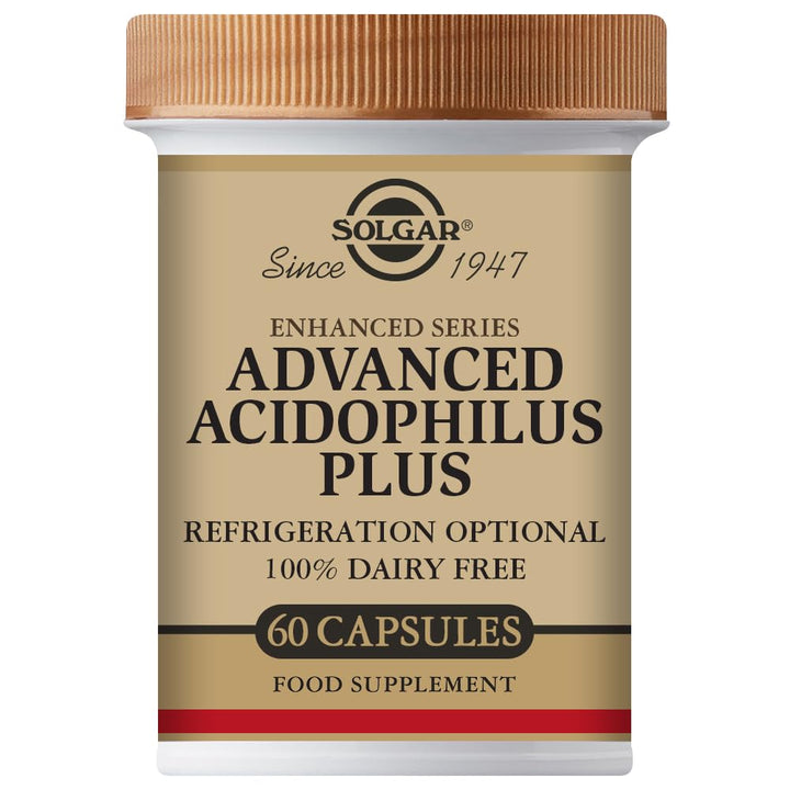 Solgar Advanced Acidophilus Plus, 60 Vegetable Capsules - Supports Healthy Intestinal Flora - 500 Million Microorganisms Per Serving - Gluten & Dairy Free - Vegetarian - 60 Servings
