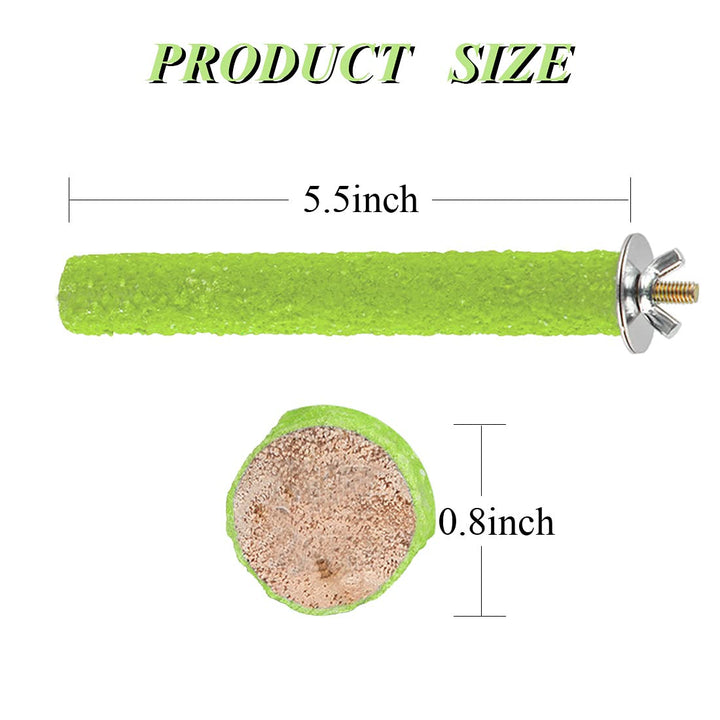 Parrot Perch Stand Toy, Bird Cage Perch Toy,Natural Paw Grinding Stick for Small Parrots, Parakeets, Cockatiels, Lovebirds Chewing Stick(S)