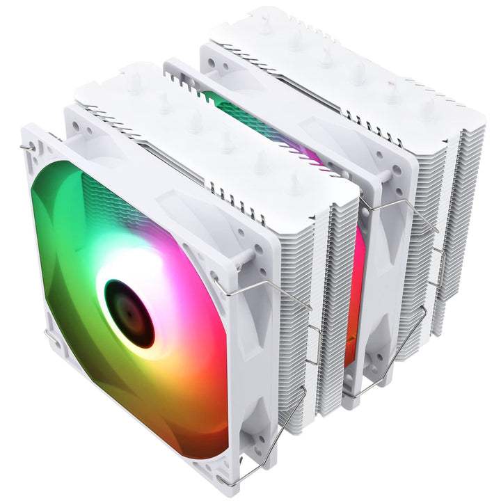 Peerless Assassin 120 SE ARGB White CPU Air Cooler, 6 Heat Pipes Cpu cooler, Dual 120mm TL-C12CW-S PWM Fan, Aluminium Heatsink Cover, AGHP Technology, for AMD AM4/AM5 Intel 1700/115X/1200
