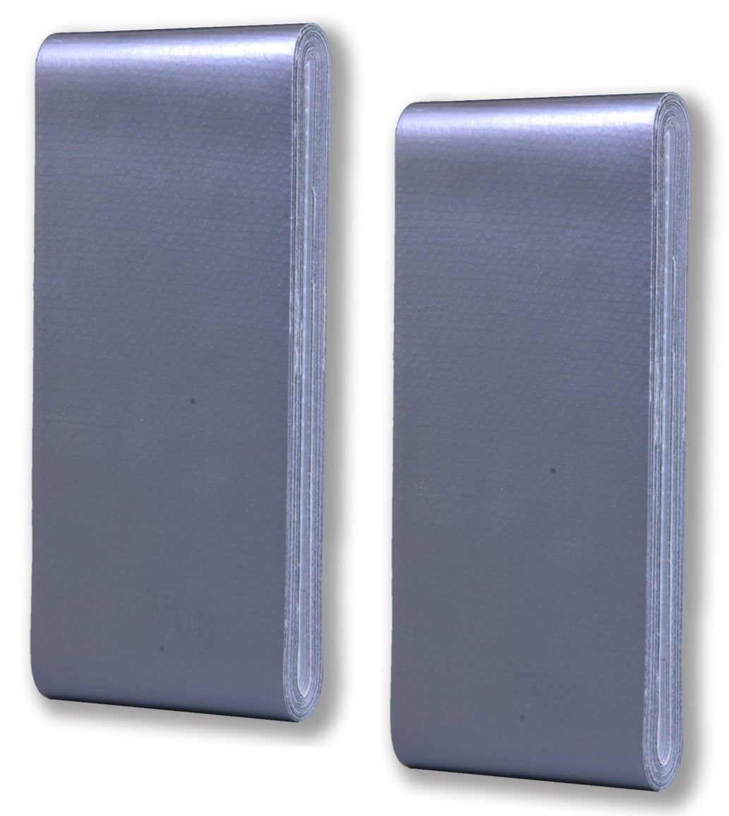 Travel Size Silver Duct Tape 2-Pack - Pocket Size Flat Thin Mini Roll - for Repairs Outdoors Emergency Crafts - 1.88 inch x 5 Yards per Pack