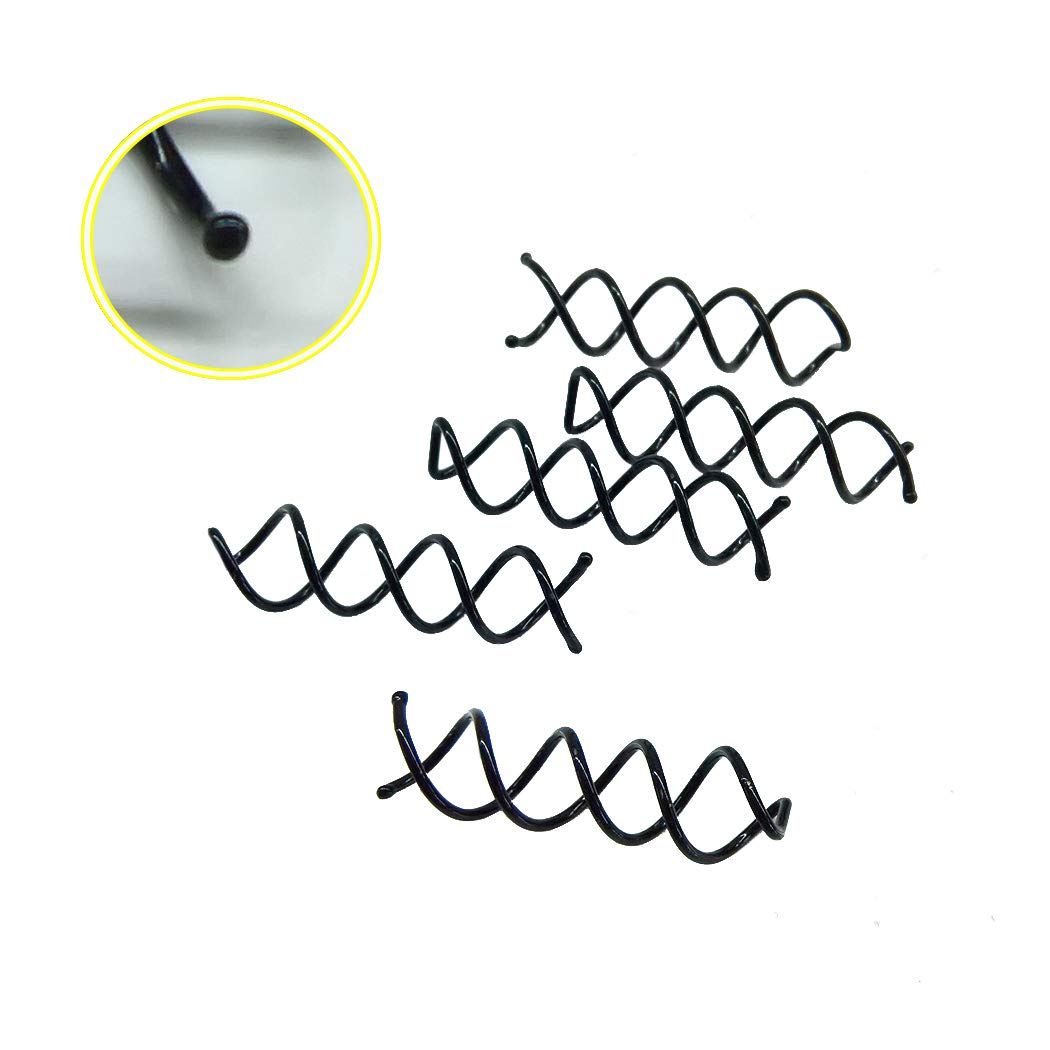 Aoyoho 50 Pack Hair Spin Pin Spiral Bobby Hair Pins Spin Pins Twist Screw Hair Pins