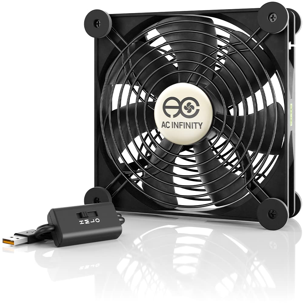 MULTIFAN S4, Quiet 140mm USB Fan, UL-Certified for Receiver DVR PlayStation Xbox Computer Cabinet Cooling