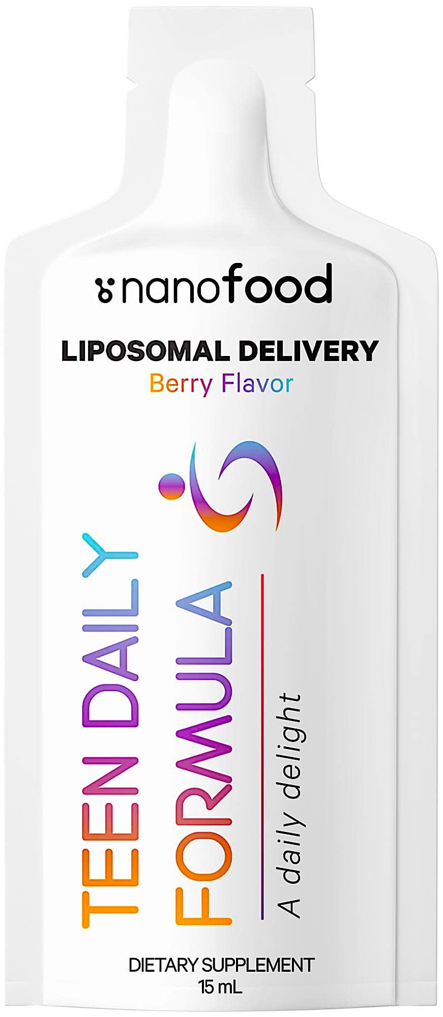 Multivitamins For Teens, Liquid Vitamin C for Teenagers, Vitamin A B6 B12 D3 E For Kids, Biotin Zinc Omega-3 Folate, Liposomal Vitamins Supplement, One Daily Sachet, Vegan, Non-GMO, 30 Pouches