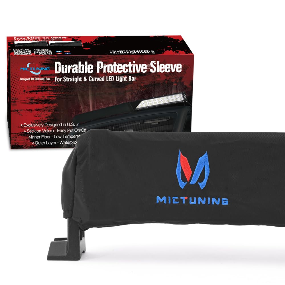 22 inches Universal Straight and Curved LED Light Bar Cover - Water-Resistant, Windproof, Dustproof, Snowproof Scratch-Proof Protective Sleeve