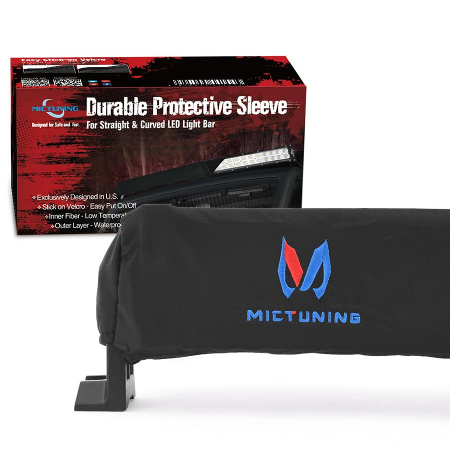 22 inches Universal Straight and Curved LED Light Bar Cover - Water-Resistant, Windproof, Dustproof, Snowproof Scratch-Proof Protective Sleeve