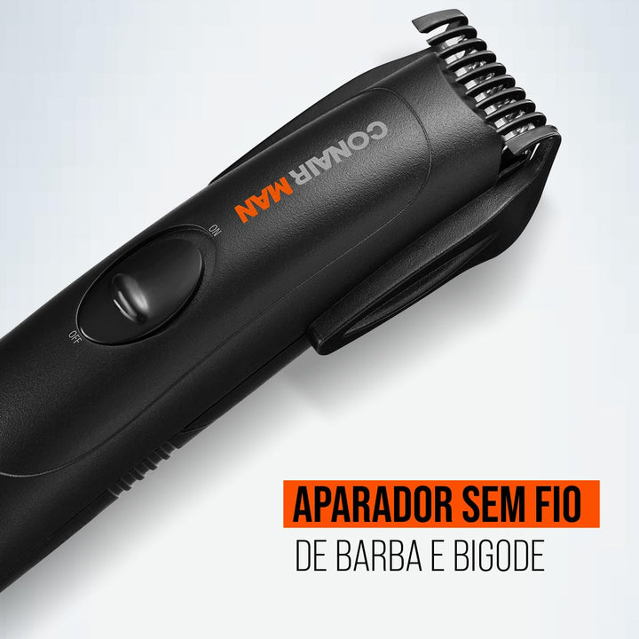 MAN Beard Trimmer for Men, for Beard, Mustache and Face, 3 piece Set, Battery Operated