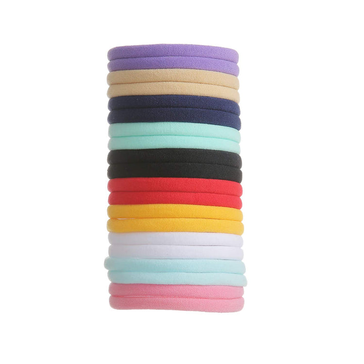 50 Pack Super Soft Stretchy DIY Solid Nylon Headbands Baby Hair Bands One Size Fits All (10 Multi-color)