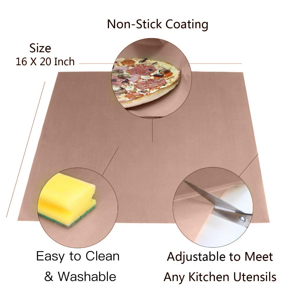 3 Pack PTFE Teflon Sheet for Heat Press Transfer Sheet Non Stick 16 x 20 Heat Transfer Paper Reusable Heat Resistant Craft Mat