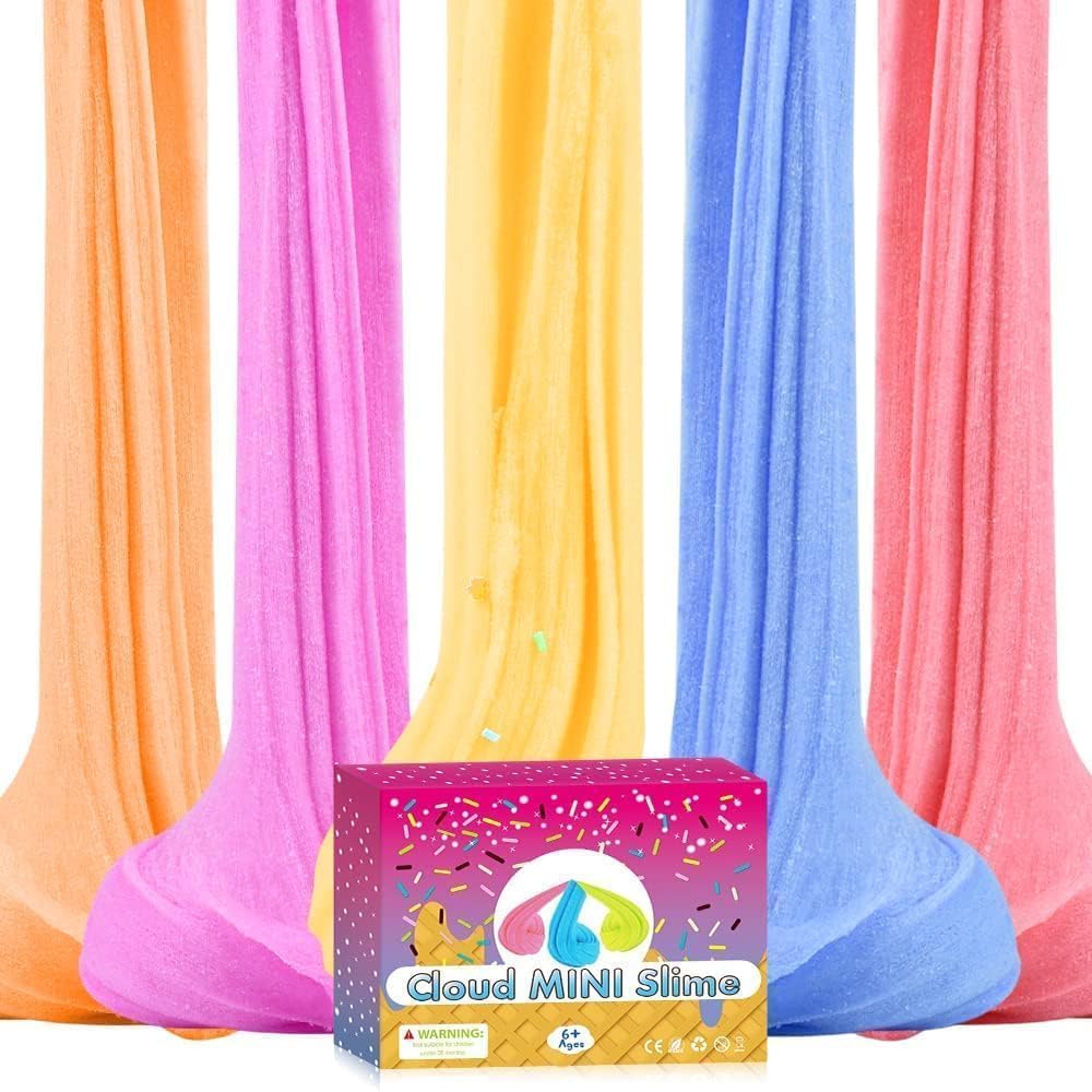 Christmas Cloud Slime kit, 9 Pack Scented Slime Party Favor Gifts, Bulk Slime Putty Toy for Girls and Boys for Sensory and Tactile Stimulation, Prize, Goodie Packs Stuffers for Kids, Soft Non-Sticky