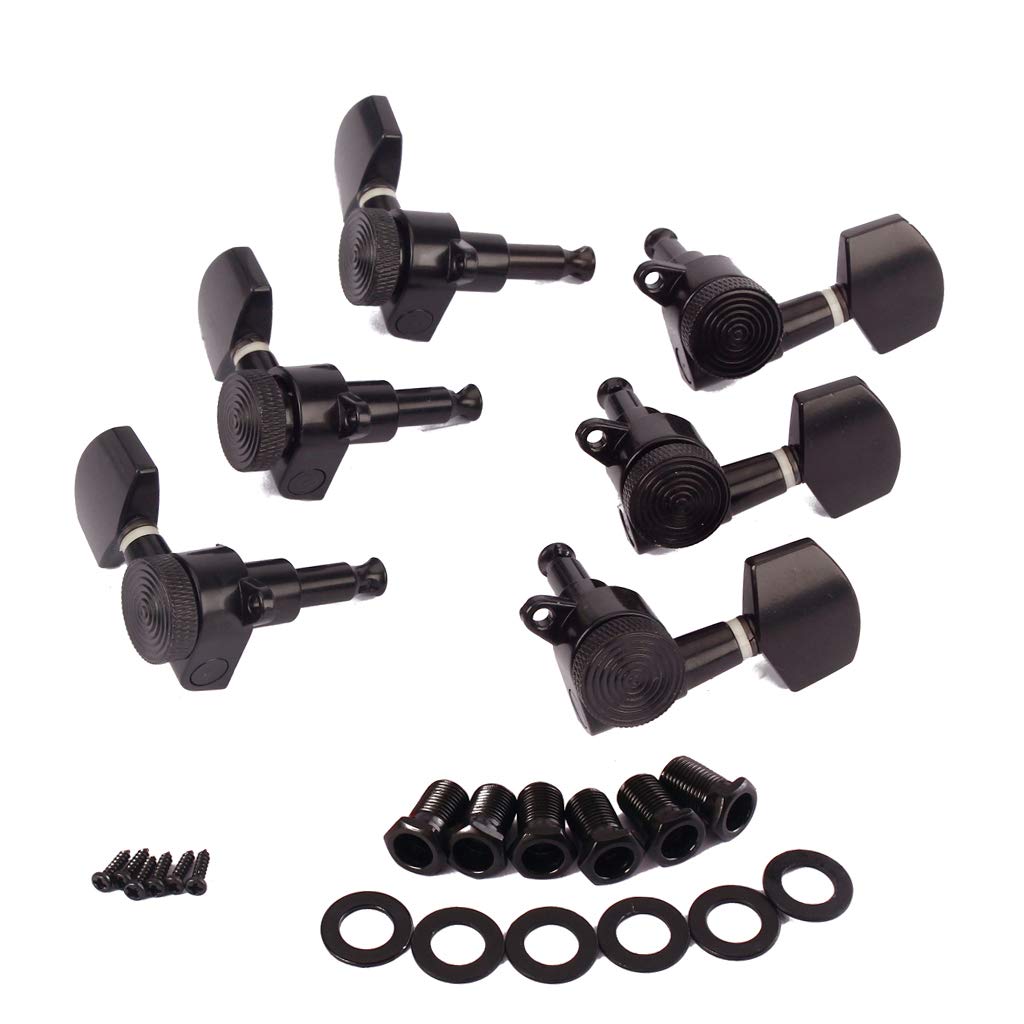 Guitar 3R 3L String Tuning Pegs key Tuners Machine Heads For Acoustic Electric Guitar Black