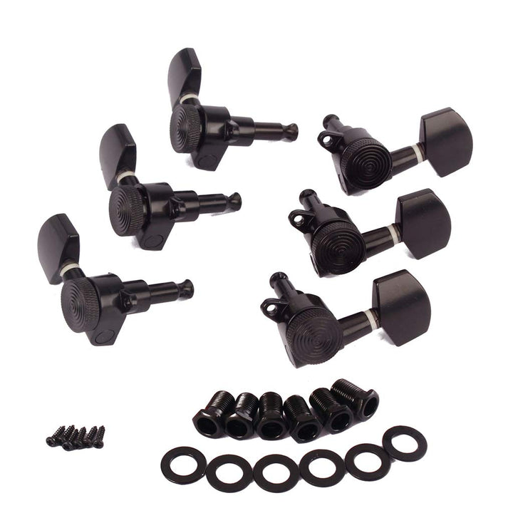Guitar 3R 3L String Tuning Pegs key Tuners Machine Heads For Acoustic Electric Guitar Black